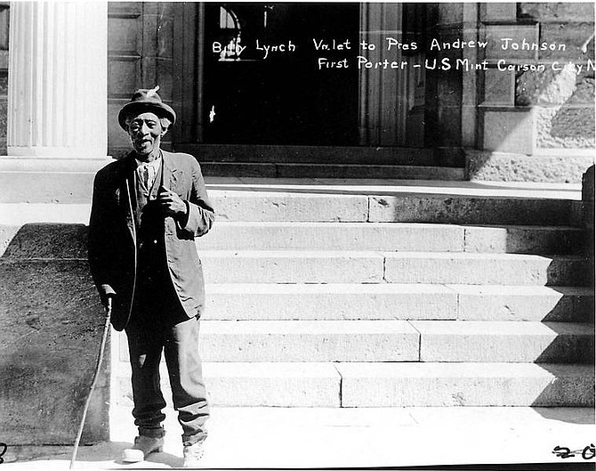 Photo courtesy of Nevada Historical Society Billie Lynch stands in front of the Arlington Hotel. The Arlington was right across the street from the U.S. Mint in Carson City.