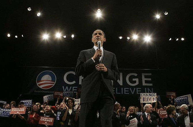 Charles Rex Arbogast/Associated Press Democratic presidential hopeful Sen. Barack Obama, D-Ill., addresses a rally in Columbia, S.C., Friday.