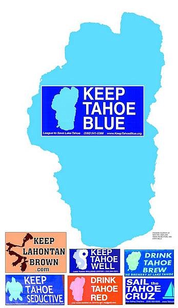 Stickers courtesy of Nick Fain; Save Lake Tahoe online store; and Cathy Mills
