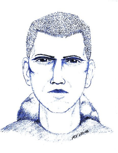 This sketch provided by the University of Nevada, Reno Police Department on Thursday, Jan. 31, 2008, shows a a suspect in a rape that occurred last year.  A woman who came forward for the first time on Wednesday, Jan. 30, 2008, said she was attacked at gunpoint in a UNR parking garage within 100 yards of a campus police station. (AP Photo/ University of Nevada, Reno Police Department)
