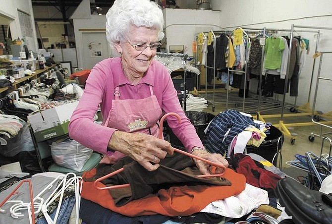 Cathleen Allison/Nevada Appeal Harriet Keeran has volunteered at Classy Seconds Thrift Store for nearly nine years. She says, &quot;it keeps me moving.&quot;