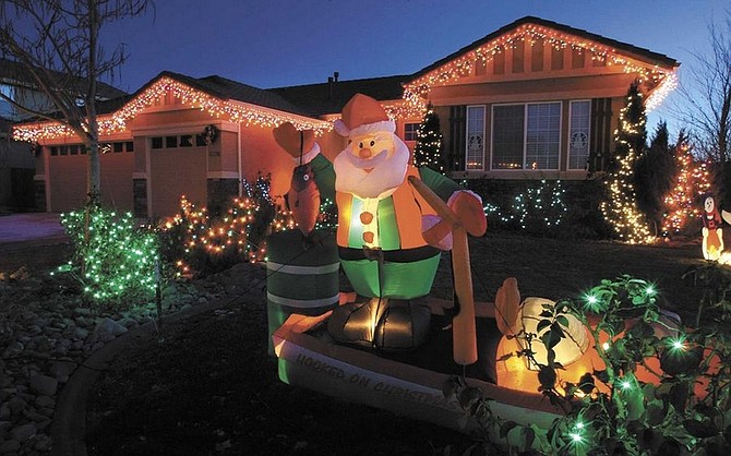 Cathleen Allison/Nevada AppealA home at St. Andrews and Grey Hawk drives is decorated for this weekend&#039;s Holiday Festival of Lights hosted by the Dayton Valley Golf and Country Club.