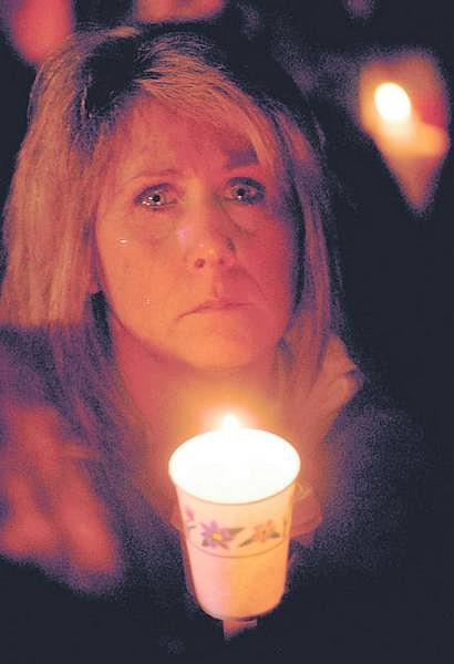 Kevin Clifford/Associated Press Valerie Keith, of Reno, cries while attending the Brianna Denison memorial on Friday in Reno.