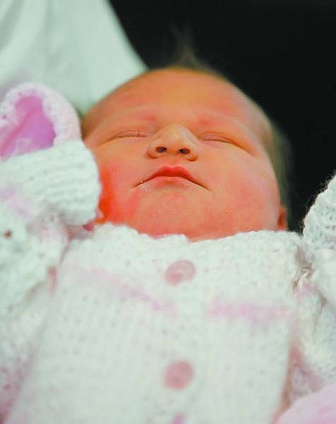 BRAD HORN/Nevada Appeal Jerraca Kohls holds newborn Kaitlyn Cassidy Kohls before leaving her room at Carson Tahoe Regional Medical Center on Wednesday.