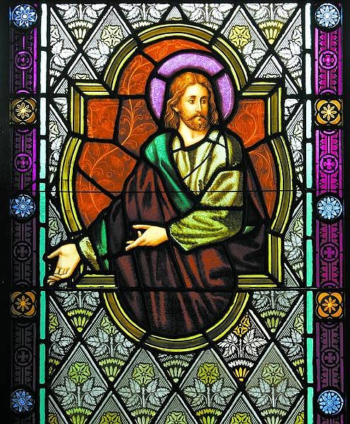 BRAD HORN/Nevada Appeal A stained glass window in the chapel at St. Teresa&#039;s of Avila Catholic Community.