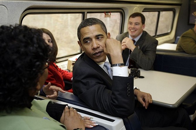 Obama's on the TRAIN! 