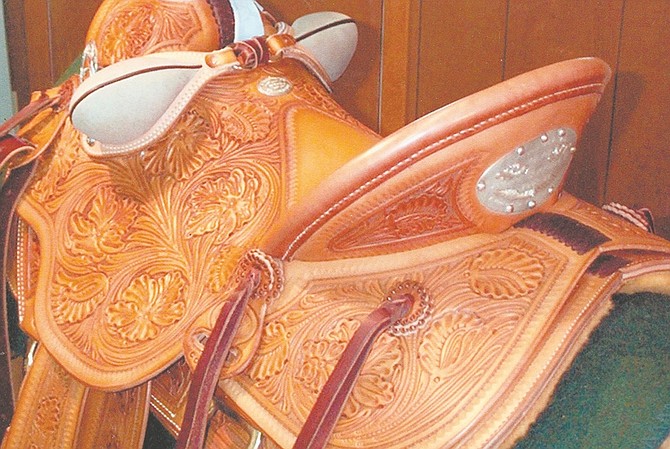 Submitted photoThis elaborate saddle wasn&#039;t created on a production line, but was crafted by the hands of an artist. Saddlemaking and braiding skills will be the focus of a demonstration at the Nevada State Museum this afternoon.