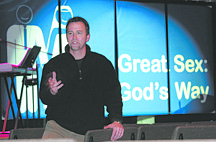 Jerry Lawson, lead pastor at Daystar Church in Good Hope, Ala., discusses his ``Great Sex: God&#039;s Way&#039;&#039; sermon series in this photograph taken Wednesday, March 4, 2009. Some people in the rural community are offended by the church&#039;s discussion of sex and the billboards it used to promote the sermons. (AP Photo/Dave Martin)