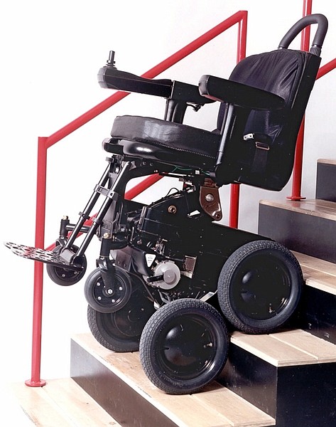 This undtaed handout photo provided by Johnson &amp; Johnson shows an IBOT wheelchair. The nation&#039;s first stair-climbing wheelchair hit the market with a bang but disappeared with a whimper, a casualty of price that raises a big question: How much will society agree to pay for high-tech help for the disabled?   (AP Photo/Johnson &amp; Johnson)