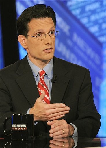 In this photo provided by FOX News, Rep. Eric Cantor, R-Va., appears on &quot;Fox News Sunday&quot;  in Washington, Sunday, July 12, 2009. (AP Photo/FOX News Sunday, Freddie Lee) MANDATORY CREDIT: FREDDIE LEE, FOX NEWS SUNDAY