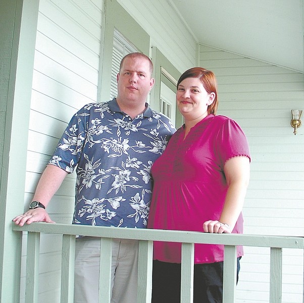 Kirk Caraway/Nevada Appeal Jeremy and Jennifer Satalick are hoping to move into the home they purchased in the Seeliger area of Carson City in the next few days.