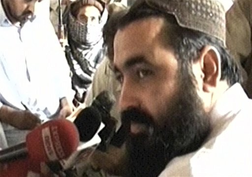 In this image taken Friday, Aug. 7, 2009, from a footage shot by the Pakistani news channel Express News, Pakistani Taliban leader Baitullah Mehsud meets press in Islamabad, Pakistan. Pakistan&#039;s Taliban chief Baitullah Mehsud, who led a violent campaign of suicide attacks and assassinations against the Pakistani government, has been killed in a U.S. missile strike, a militant commander and aide to Mehsud said Friday.(AP Photo/Express Channel) ** TV OUT **