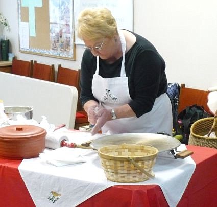 Submitted photoDoris Howel, of Carson City, demonstrates the making of lefse.