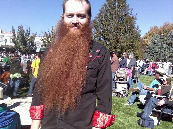 Brian Duggan/Nevada AppealJack Passion of California travels the world competing in beard contests. He&#039;ll be going up against hirsute Nevadans today on the Capitol steps.