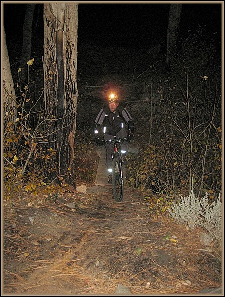 Photo submitted by Jeff MoserJesse Richardson, of Carson City, rides his mountain bike at night. A group of cyclists is organizing night rides on Tuesdays and Thursdays. To join them, go to bikecarson.com and leave a message.
