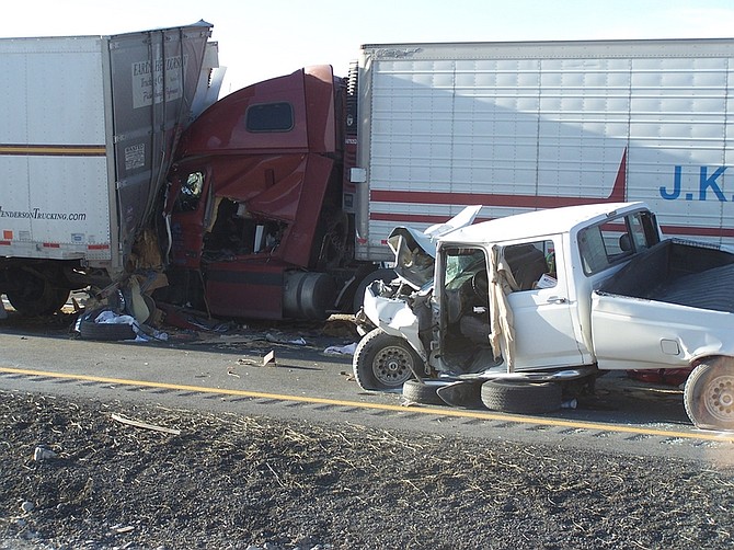 A Winnemucca woman has been identified as the victim in a fatal pile-up on Interstate 80 east of Fernley last week. Fierce winds caused poor visibility.