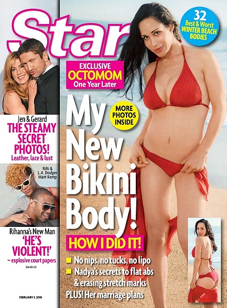 In this magazine cover image released by Star magazine, the cover of the Feb. 1, 2010 issue, currently on news stands, featuring Nadya Suleman, is shown. (AP Photo/Star Magazine)