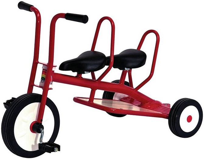 schoolspecialty.comThree tricycles, like the ones shown here, were stolen from a fenced yard at St. Teresa of Avila Child Development Center on Richmond Avenue last week.