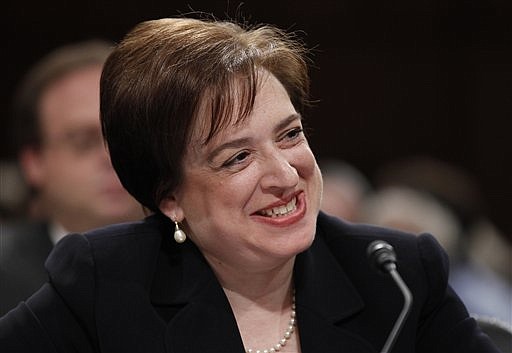 Supreme Court nominee Elena Kagan testifies on Capitol Hill in Washington, Wednesday, June 30, 2010, before the Senate Judiciary Committee hearing on her nomination. (AP Photo/Alex Brandon)
