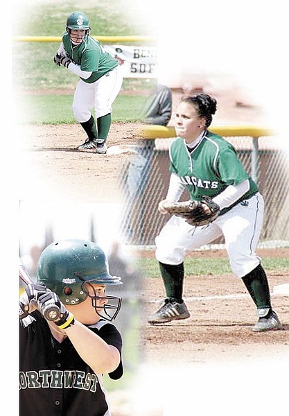 Courtesy photosCarson High alumna Dacey Hassey played Division II softball at Northwest Missouri State this past season. Hassey will return to the Bearcats for her senior year.