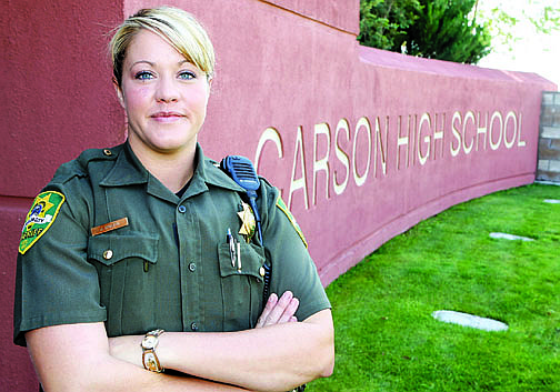 Shannon Litz/Nevada AppealCarson City Deputy Sheriff Jessica Rivera is the school resource officer for the Carson City School District. Her office is based out of Carson High School.