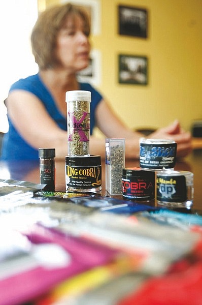 Shannon Litz/Nevada AppealPartnership Carson City Executive Director Kathy Bartosz talks about Spice, a legal alternative to marijuana.