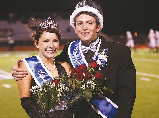 Photos by Shannon LitzAli Thompson and Shea Bondi were crowned Carson High School homecoming queen and king during halftime of Friday&#039;s game against Damonte Ranch. The homecoming festivities included a fireworks display. For more photos go to nevadaappeal.com/photos.