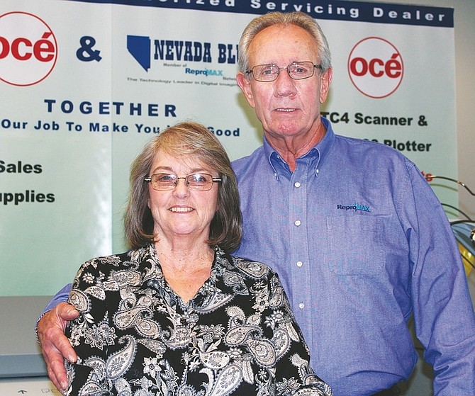Rob Sabo/Northern Nevada Business WeeklyJerry and Judy Brooks of Nevada Blue who run an office in Carson City.