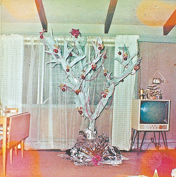 Courtesy Pamela Castner remembers this make-do Christmas tree made out of cactus wood.