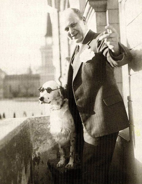 The undated photo taken from a book on the history of Finnish Tamro Group shows Tor Borg and his dog Jackie. The dog was dubbed Hitler by Borg&#039;s wife as it raised its paw for the Nazi salute. The Nazis started an investigation against the dog&#039;s owner, a 41-year-old wholesale merchant in Finland. In the middle of World War II, the Foreign Office in Berlin commanded its diplomats in the Nazi-friendly Nordic country to gather evidence against the Hitler-saluting hound and forged plans to destroy the dog owner&#039;s existence. (AP Photo/Tamro Group image bank)