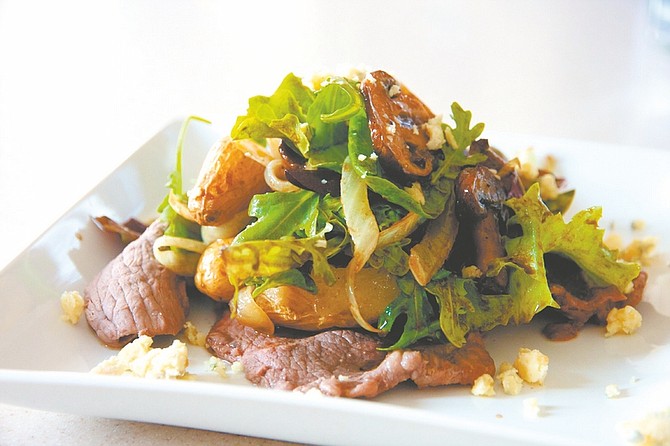 Sara Hull/For the Nevada AppealPeppery balsamic steak salad bridges the change from hardy cold-weather meals, to light spring salads.