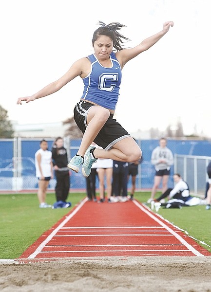Shannon Litz/Nevada AppealCarson&#039;s Asly Magallanes competes in the long jump Saturday morning.For more photos go to nevadaappeal.com/photos.