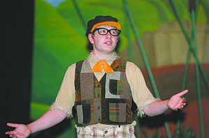 Jim Grant/Nevada AppealGrant Davis, who plays the lead role of Ugly in the play &quot;Honk! Jr.,&quot; rehearses a song Monday at the Northern Nevada Children&#039;s Museum for the Wild Horse Children&#039;s Theater production that opens Friday.