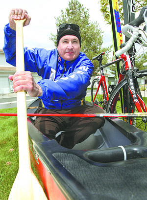 Jim Grant/Nevada AppealCarson City resident Erick Studenicka is competing the annual Pole, Pedal, Paddle Race in Bend, Ore. that will require him to ski, bike and kayak.