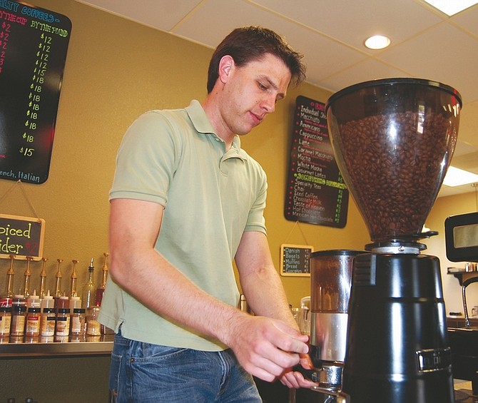 Brian Duggan/Nevada AppealLandon Roser, the owner of San Rafael Coffee Company, will attend the Made In Nevada marketplace on Wednesday inside the Carson Mall.