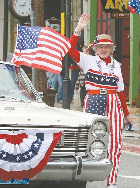 Photos by Jim Grant / Nevada AppealPatriotism is prominent in Virginia City on Saturday.