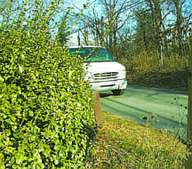 Don&#039;t allow large shrubs to block your line of vision at the driveway. Illustrates GREENSCENE (category l), by Joel M. Lerner, special to The Washington Post. Moved Monday, May 4, 2009. (MUST CREDIT: Photo for The Washington Post by Sandra Leavitt Lerner.)