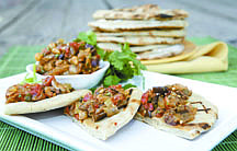 Shannon Litz/Nevada AppealBrian Shaw&#039;s eggplant caponata with grilled flatbread is a healthy dish for barbecues.