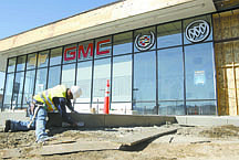Shannon Litz/Nevada AppealExterior construction is ongoing at Michael Hohl GM on Thursday morning.