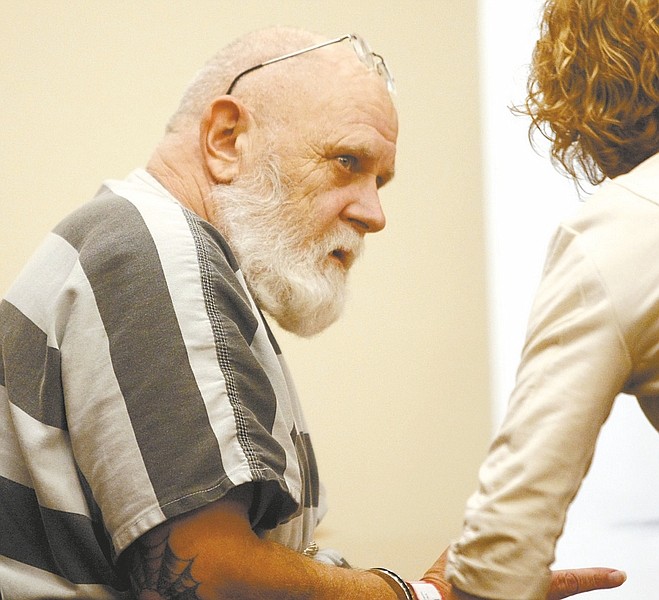 Shannon Litz/Nevada AppealAnthony Kelich talks to his attorney on Thursday. The Carson City man charged with the accidental shooting death of his roommate waived a preliminary hearing Thursday and has agreed to plead guilty.