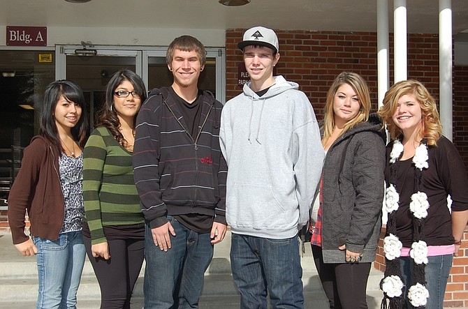 CourtesyOutstanding Students at Pioneer High School for fall of 2011 are, from left to right, Betty Lamas-Landa, Monica Carrillo, Taylor Gregorich, Tim Baylor, Brittany Anderson, Dixxie Hafeman. Not pictured are Noemi Venegas and Karen Stone.