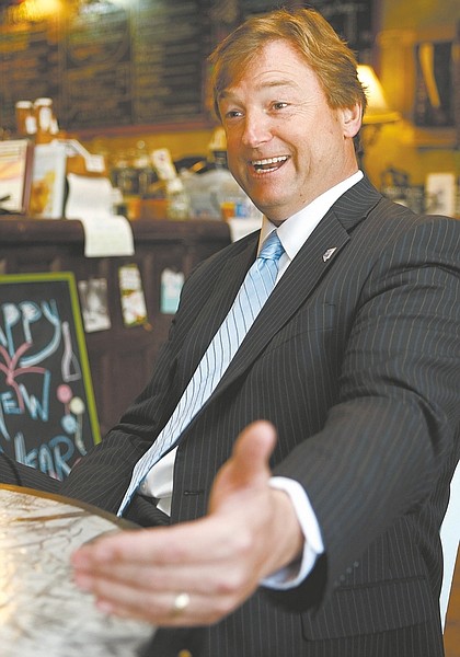 Shannon Litz/Nevada AppealSen. Dean Heller on Wednesday at Comma Coffee. Heller said he hopes the recent partisan agreement on the payroll tax is a sign of things to come in the Senate.