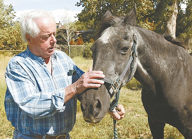 Nevada Appeal File PhotoOwner Will Keating and Michelob in 2010. Michelob was about 47 years old when he died on Sunday.