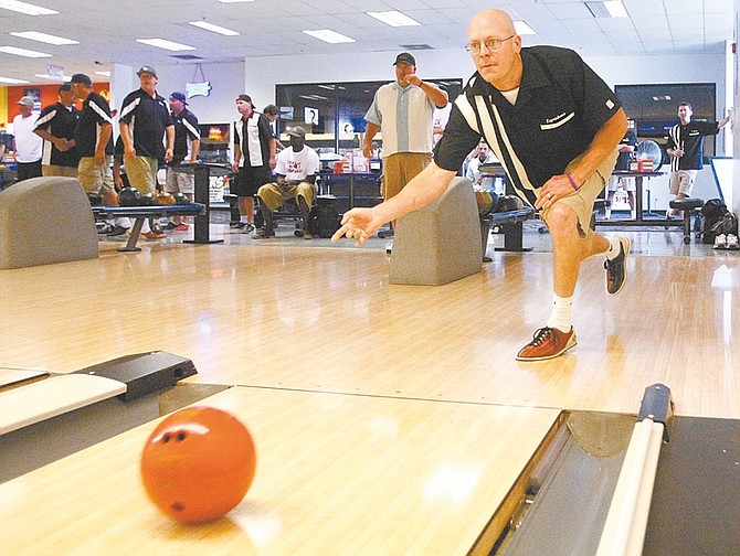 Photos by Shannon Litz / Nevada AppealScott Schellin bowls at Silver Strike Lanes on Saturday afternoon during the  Sierra Nevada Classic.
