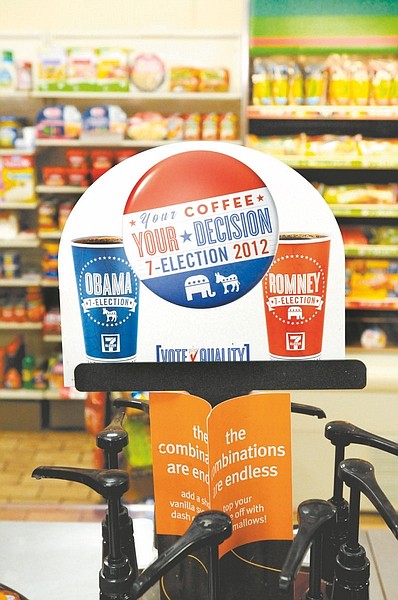 CourtesyPresident Barack Obama leads Republican challenger Mitt Romney 60-40 percent in 7-Eleven&#038;#8217;s Presidential Coffee Cup Poll.