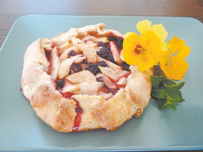 CourtesyB Street House Bed and Breakfast&#038;#8217;s rustic pear-blackberry crostata is versatile.