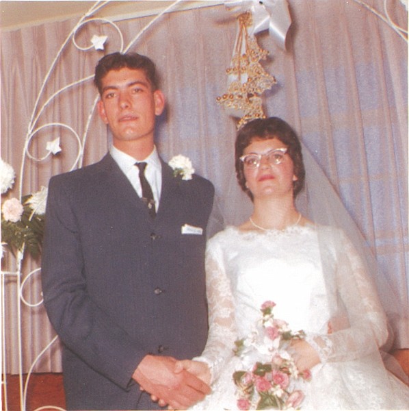 Cecil and Virginia Hoffman are shown on their wedding day in 1962.