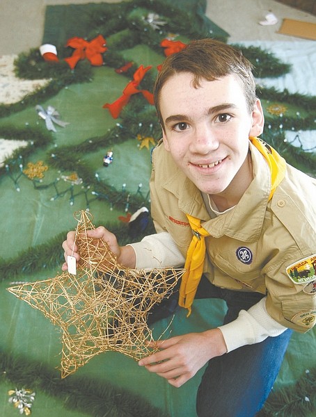 Jim Grant / Nevada AppealRyan Walker is constructing a 14-foot Christmas tree for his Eagle Scout project. The tree will be used in the Sierra Nevada Ballet&#038;#8217;s performance of &#038;#8220;The Peanutcracker.&#038;#8221;
