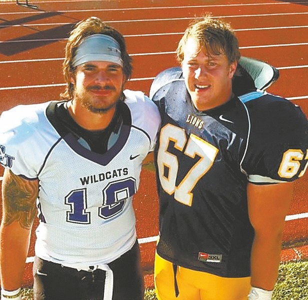 CourtesyTwo former Carson High stars recently played against each other in Texas. John Parker, left, plays at Abilene Christian and Trevor Goodale, plays at Texas A&#038;M Commerce.