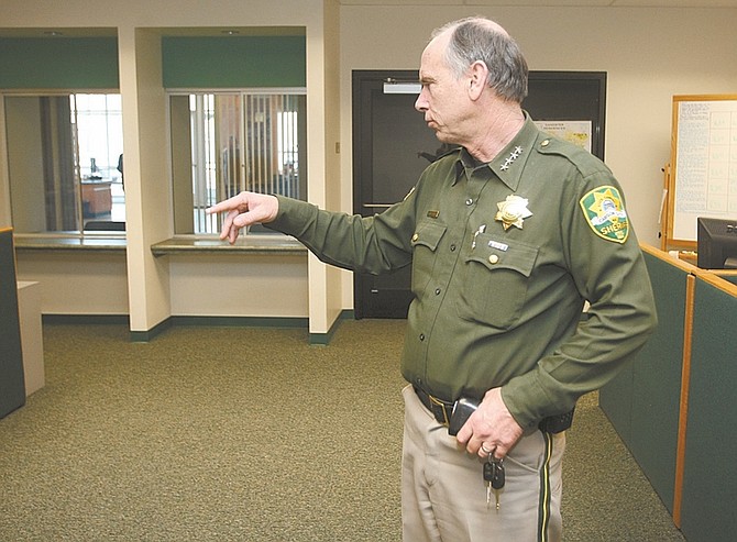 Shannon Litz / Nevada AppealCarson City Sheriff Ken Furlong talks about the open space at the sheriff&#039;s office.